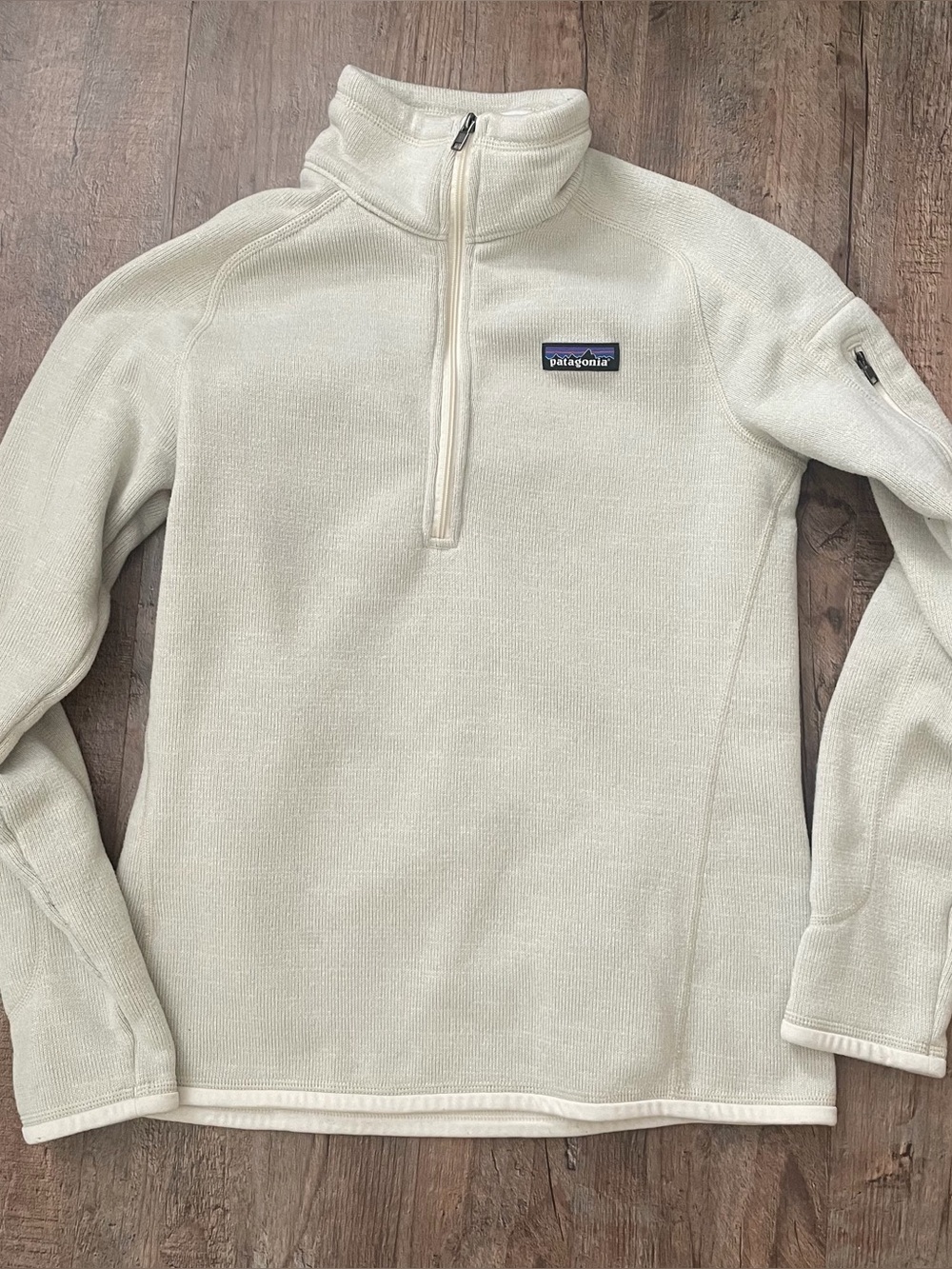 Patagonia better sweater small cream quarter zip women’s